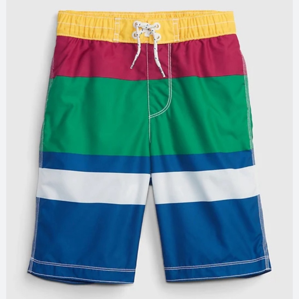 GAP Kids, Recycled Swim Board Shorts in docksider blue